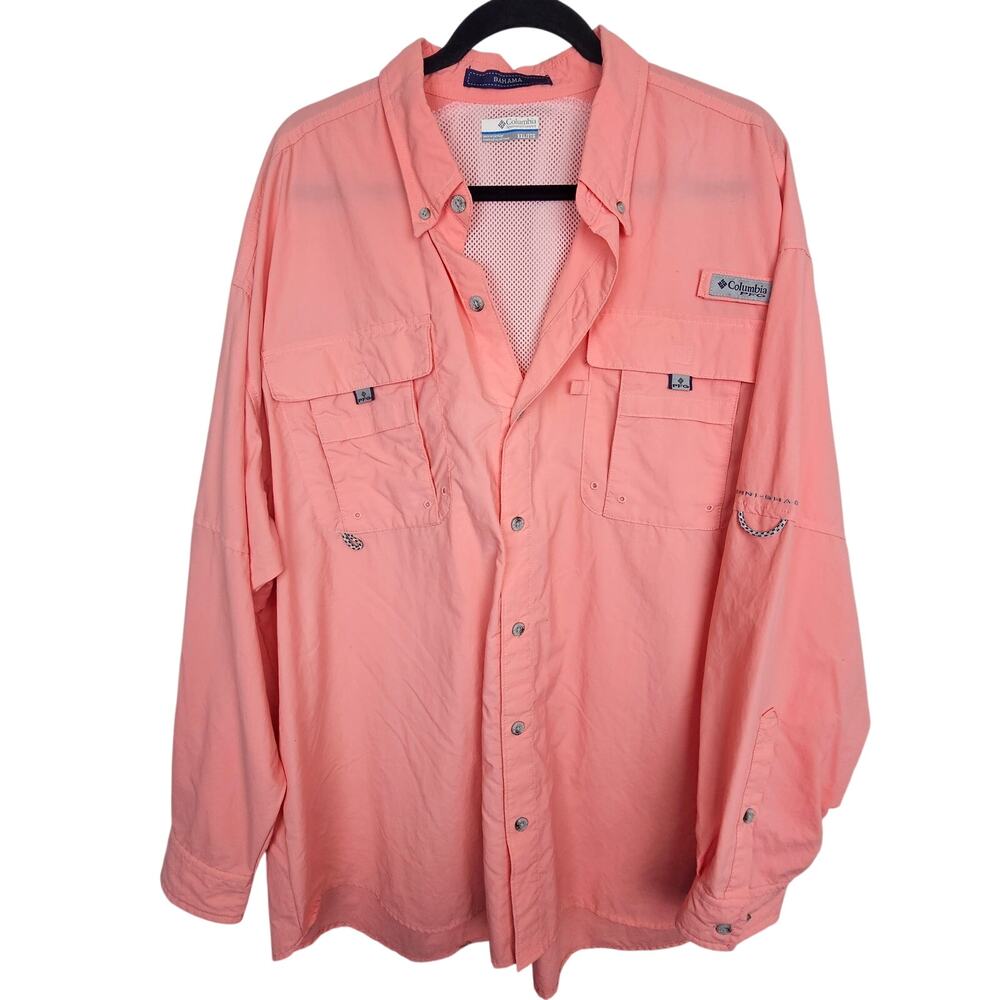 Columbia PFG Mens Bahama Vented Fishing Shirt Size XXL Gorpcore Outdoor Nylon